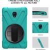 ProCase Galaxy Tab A 8.0 2017 T380 T385 Case (Old Model), Rugged Heavy Duty Shockproof Rotating Kickstand Protective Cover Case for Galaxy Tab A Tablet 2017 T380 T385 -Teal