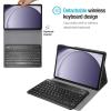 ProCase Keyboard Case for Galaxy Tab A11+ Plus 2025/ A9+ Plus 11 Inch 2023, Lightweight Case with Magnetic Detachable Wireless Keyboard for Galaxy Tablet 11″- Black(Rose)