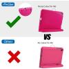 ProCase Kids Case for Galaxy Tab A7 10.4 2020 (T500 T503 T505 T507), Shock Proof Convertible Handle Stand Cover Lightweight Kids Friendly Protective Case for 10.4 inch Galaxy Tab A7 -Black(Magenta)
