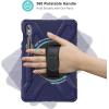 ProCase Rugged Case for Galaxy Tab S10 2024/ Tab S9 FE/ S9 / S8 / S7 11 Inch Outdoor case with S Pen Holder, Heavy Duty Rotatable Kickstand Protective Cover -Navy(Navy)