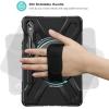 ProCase Rugged Case for Galaxy Tab S10 Lite 2025/S10 FE/S9 FE/S9/S8/S7 11″ – with S Pen Holder, Heavy Duty Shockproof Cover with Hand Strap 360 Degree Rotatable Kickstand Protective -Black(Black)