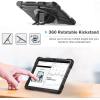 ProCase Rugged Case for Galaxy Tab S10 Lite 2025/S10 FE/S9 FE/S9/S8/S7 11″ – with S Pen Holder, Heavy Duty Shockproof Cover with Hand Strap 360 Degree Rotatable Kickstand Protective -Black(Black)