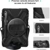 ProCase Rugged Case for Galaxy Tab S10 Lite 2025/S10 FE/S9 FE/S9/S8/S7 11″ – with S Pen Holder, Heavy Duty Shockproof Cover with Hand Strap 360 Degree Rotatable Kickstand Protective -Black(Black)