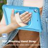 ProCase Rugged Case for iPad 9.7 Inch 5th 6th Gen/iPad Air 2 / iPad Pro 9.7 Case, Heavy Duty Shockproof Rugged Cover with Hand Strap 360 Degree Rotatable Kickstand Protective for iPad 9.7″ -Melonpink(Blue)