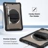 ProCase Rugged Case for iPad 9.7 Inch 5th 6th Gen/iPad Air 2 / iPad Pro 9.7 Case, Heavy Duty Shockproof Rugged Cover with Hand Strap 360 Degree Rotatable Kickstand Protective for iPad 9.7″ -Melonpink(Black)