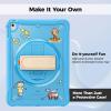 ProCase Rugged Case for iPad 9.7 Inch 5th 6th Gen/iPad Air 2 / iPad Pro 9.7 Case, Heavy Duty Shockproof Rugged Cover with Hand Strap 360 Degree Rotatable Kickstand Protective for iPad 9.7″ -Melonpink(Blue)