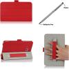ProCase Samsung Galaxy Tab 3 Lite 7 Tablet Case with Bonus Stylus Pen – Tri-Fold Smart Cover Case for Tab 3 Lite 7.0 inch, SM-T110 (Red)