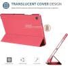 ProCase Smart Case for Galaxy Tab A11+ Plus/A9+ Plus 11 Inch, Slim Stand Hard Back Shell Protective Tablet Cover Folio Case for 11″ Galaxy Tab A11+ Plus 2025/A9+ Plus 2023 -Black(Red-1)