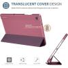 ProCase Smart Case for Galaxy Tab A11+ Plus/A9+ Plus 11 Inch, Slim Stand Hard Back Shell Protective Tablet Cover Folio Case for 11″ Galaxy Tab A11+ Plus 2025/A9+ Plus 2023 -Black(Wine-1)