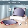 ProCase Smart Case for Galaxy Tab A11+ Plus/A9+ Plus 11 Inch, Slim Stand Hard Back Shell Protective Tablet Cover Folio Case for 11″ Galaxy Tab A11+ Plus 2025/A9+ Plus 2023 -Black(Red-1)