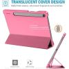 ProCase Smart Case for Galaxy Tab S10 Lite/S10 FE/S9 FE 10.9 Inch with S Pen Holder, Slim Trifold Stand Folio Hard Back Shell Protective Cover for 10.9″ Galaxy Tab S10 Lite/S10 FE/S9 FE -Black(Coralred)