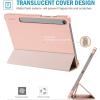 ProCase Smart Case for Galaxy Tab S10 Lite/S10 FE/S9 FE 10.9 Inch with S Pen Holder, Slim Trifold Stand Folio Hard Back Shell Protective Cover for 10.9″ Galaxy Tab S10 Lite/S10 FE/S9 FE -Black(Rosegold)