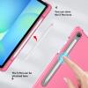 ProCase Smart Case for Galaxy Tab S10 Lite/S10 FE/S9 FE 10.9 Inch with S Pen Holder, Slim Trifold Stand Folio Hard Back Shell Protective Cover for 10.9″ Galaxy Tab S10 Lite/S10 FE/S9 FE -Black(Coralred)