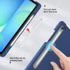 ProCase Smart Case for Galaxy Tab S10 Lite/S10 FE/S9 FE 10.9 Inch with S Pen Holder, Slim Trifold Stand Folio Hard Back Shell Protective Cover for 10.9″ Galaxy Tab S10 Lite/S10 FE/S9 FE -Black(Navy)