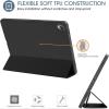 ProCase Smart Case for Samsung Galaxy Tab S11 11-Inch 2025 (SM-X730/SM-X736B) with S Pen Holder, Tri-Fold Stand Cover with Soft TPU Back, Auto Wake/Sleep -Black(Black)
