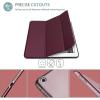 ProCase Smart Case for iPad 9.7 Inch iPad 6th/5th Generation 2018 2017(Model: A1893 A1954 A1822 A1823), Ultra Slim Lightweight Stand Cover with Translucent Frosted Back -Black(Wine)