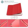 ProCase Smart Case for iPad 9.7 Inch iPad 6th/5th Generation 2018 2017(Model: A1893 A1954 A1822 A1823), Ultra Slim Lightweight Stand Cover with Translucent Frosted Back -Black(Red)