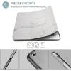 ProCase Smart Case for iPad 9.7 Inch iPad 6th/5th Generation 2018 2017(Model: A1893 A1954 A1822 A1823), Ultra Slim Lightweight Stand Cover with Translucent Frosted Back -Black(Whitemarble)