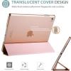 ProCase Smart Case for iPad Air 2 2014, Ultra Slim Lightweight Stand Protective Case Shell with Translucent Frosted Back Cover for iPad Air 2nd (A1566 A1567) -Teal(Rosegold)