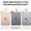 ProCase Smart Case for iPad Air 2 2014, Ultra Slim Lightweight Stand Protective Case Shell with Translucent Frosted Back Cover for iPad Air 2nd (A1566 A1567) -Teal(Metallic)