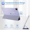 ProCase Smart Case for iPad Pro 12.9 2022/2021/2020/2018, Slim Stand Hard Back Shell Smart Cover for iPad Pro 12.9″ 6th Gen/5th Gen/4th Gen/3rd Gen -Navy(Lightpurple)