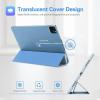 ProCase Smart Case for iPad Pro 12.9 2022/2021/2020/2018, Slim Stand Hard Back Shell Smart Cover for iPad Pro 12.9″ 6th Gen/5th Gen/4th Gen/3rd Gen -Navy(Skyblue)