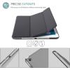 ProCase Smart Case for iPad mini 1 2 3(Model: A1432 A1454 A1455 A1489 A1490 A1491 A1599 A1600), Slim Lightweight Stand Cover with Translucent Frosted Back Support Auto Sleep/Wake –Navy Blue(Grey)