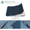 ProCase Smart Case for iPad mini 1 2 3(Model: A1432 A1454 A1455 A1489 A1490 A1491 A1599 A1600), Slim Lightweight Stand Cover with Translucent Frosted Back Support Auto Sleep/Wake –Navy Blue(Navy)