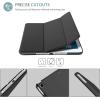ProCase Smart Case for iPad mini 1 2 3(Model: A1432 A1454 A1455 A1489 A1490 A1491 A1599 A1600), Slim Lightweight Stand Cover with Translucent Frosted Back Support Auto Sleep/Wake –Navy Blue(Black)