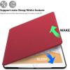 ProCase Smart Cover for iPad 9.7 (2018 & 2017, Old Model) / iPad Air 2 / iPad Air Case, Slim Stand Protective Folio Case for iPad 9.7 Inch 5th/6th Generation, Also Fit iPad Air 2 / iPad Air -Black(Red)