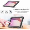 ProCase for Lenovo Tab M8 4th Gen Case 8 Inch 2023, Heavy Duty Shockproof Rugged Protective Cover Rotating Kickstand with Handle Holder Shoulder Strap for Lenovo TB-300FU/TB-300XU Tablet –Grey