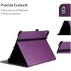 ProCase for iPad 9.7 Inch iPad 6th/5th Generation Case 2018 2017/iPad Air 2/Air 1 Case, Premium Leather Folio Corner Protection Multi-Angle Viewing Stand Cover with Front Pocket Pen Loop -Black(Dark Purple)