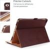 ProCase for iPad 9.7 Inch iPad 6th/5th Generation Case 2018 2017/iPad Air 2/Air 1 Case, Premium Leather Folio Corner Protection Multi-Angle Viewing Stand Cover with Front Pocket Pen Loop -Black(Brown)