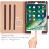 ProCase for iPad 9.7 Inch iPad 6th/5th Generation Case 2018 2017/iPad Air 2/Air 1 Case, Premium Leather Folio Corner Protection Multi-Angle Viewing Stand Cover with Front Pocket Pen Loop -Black(Brown)