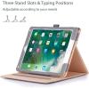 ProCase for iPad 9.7 Inch iPad 6th/5th Generation Case 2018 2017/iPad Air 2/Air 1 Case, Premium Leather Folio Corner Protection Multi-Angle Viewing Stand Cover with Front Pocket Pen Loop -Black(Grey)