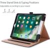 ProCase for iPad 9.7 Inch iPad 6th/5th Generation Case 2018 2017/iPad Air 2/Air 1 Case, Premium Leather Folio Corner Protection Multi-Angle Viewing Stand Cover with Front Pocket Pen Loop -Black(Black)