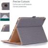 ProCase for iPad 9.7 Inch iPad 6th/5th Generation Case 2018 2017/iPad Air 2/Air 1 Case, Premium Leather Folio Corner Protection Multi-Angle Viewing Stand Cover with Front Pocket Pen Loop -Black(Grey)