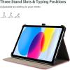 ProCase for iPad 9.7 Inch iPad 6th/5th Generation Case 2018 2017/iPad Air 2/Air 1 Case, Premium Leather Folio Corner Protection Multi-Angle Viewing Stand Cover with Front Pocket Pen Loop -Black(Pink)