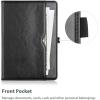 ProCase for iPad 9.7 Inch iPad 6th/5th Generation Case 2018 2017/iPad Air 2/Air 1 Case, Premium Leather Folio Corner Protection Multi-Angle Viewing Stand Cover with Front Pocket Pen Loop -Black(All Black)