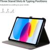 ProCase for iPad 9.7 Inch iPad 6th/5th Generation Case 2018 2017/iPad Air 2/Air 1 Case, Premium Leather Folio Corner Protection Multi-Angle Viewing Stand Cover with Front Pocket Pen Loop -Black(Dark Purple)