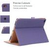 ProCase for iPad 9.7 Inch iPad 6th/5th Generation Case 2018 2017/iPad Air 2/Air 1 Case, Premium Leather Folio Corner Protection Multi-Angle Viewing Stand Cover with Front Pocket Pen Loop -Black(Purple)