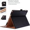 ProCase for iPad 9.7 Inch iPad 6th/5th Generation Case 2018 2017/iPad Air 2/Air 1 Case, Premium Leather Folio Corner Protection Multi-Angle Viewing Stand Cover with Front Pocket Pen Loop -Black(Black)