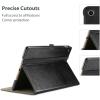 ProCase for iPad 9.7 Inch iPad 6th/5th Generation Case 2018 2017/iPad Air 2/Air 1 Case, Premium Leather Folio Corner Protection Multi-Angle Viewing Stand Cover with Front Pocket Pen Loop -Black(All Black)