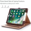ProCase for iPad 9.7 Inch iPad 6th/5th Generation Case 2018 2017/iPad Air 2/Air 1 Case, Premium Leather Folio Corner Protection Multi-Angle Viewing Stand Cover with Front Pocket Pen Loop -Black(Brown)