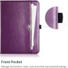 ProCase for iPad 9.7 Inch iPad 6th/5th Generation Case 2018 2017/iPad Air 2/Air 1 Case, Premium Leather Folio Corner Protection Multi-Angle Viewing Stand Cover with Front Pocket Pen Loop -Black(Dark Purple)