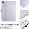 ProCase for iPad 9.7 Inch iPad 6th/5th Generation Case 2018 2017/iPad Air 2/Air 1 Case, Premium Leather Folio Corner Protection Multi-Angle Viewing Stand Cover with Front Pocket Pen Loop -Black(Light Purple)
