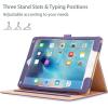 ProCase for iPad 9.7 Inch iPad 6th/5th Generation Case 2018 2017/iPad Air 2/Air 1 Case, Premium Leather Folio Corner Protection Multi-Angle Viewing Stand Cover with Front Pocket Pen Loop -Black(Purple)