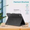ProCase for iPad Air 11-inch M3 2025 & M2 2024 / iPad Air 5 2022 / Air 4 2020 Case 10.9, Leather Stand Folio Protective Cover Case with Pencil Holder for iPad Air 10.9/11 Inch -Black(Black)