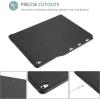 ProCase for iPad Pro 12.9 2017/2015 Companion Back Cover Case, with Pencil Holder for iPad Pro 12.9 Inch (Both 2017 and 2015 Models), Match for Smart Keyboard and Smart Cover -Black