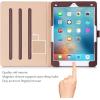 ProCase for iPad Pro 9.7 Case 2016 (Old Model), PU Leather Stand Folio Cover for iPad Pro 9.7 Inch (A1673/A1674/A1675) with 3 Viewing Angles & Pencil Holder & Document Card Pocket -Navy(Brown)
